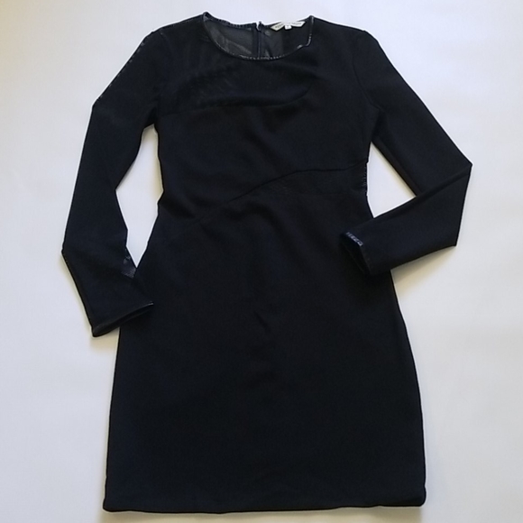 Rebecca Minkoff black mesh faux leather tr Dress - Picture 3 of 9